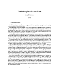 The Principles of Anarchism, by Lucy E. Parsons