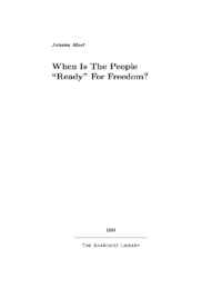When Is The People Ready For Freedom, by Johann_Most