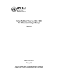 Italian Political Violence 1969–1988, by David Moss