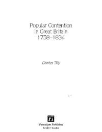 Popular contention in Great Britain 1758-1834, by Charles Tilly