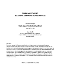 Sid Tarrow in Movement- Becoming a Transnational Scholar, by Liesbet Hooghe and Gary Marks