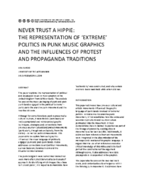 NEVER TRUST A HIPPIE-The Representation of Extreme Politics in Punk Music-Graphics and the Influences of Protest and Propaganda Traditions-by Ana Raposo